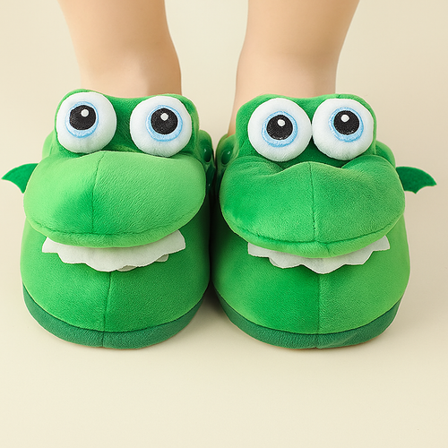 🐊 Croc‑Cuddle™ – Pluszowe kapcie krokodylki z pianką pamięciową